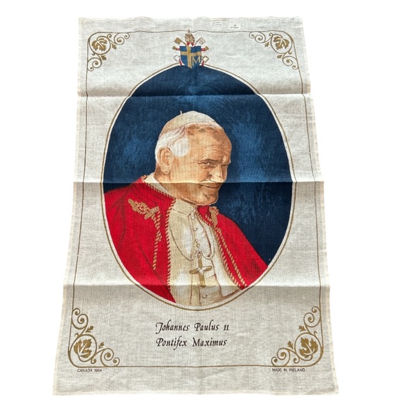 Vintage Other - Vintage Irish Linen Tea Towel
Pope John Paul II Linen Cotton Blend